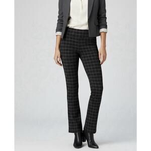 NWT APT 9 Black Windowpane Plaid Tummy Control Bootcut Dress Pants Size MT NEW
